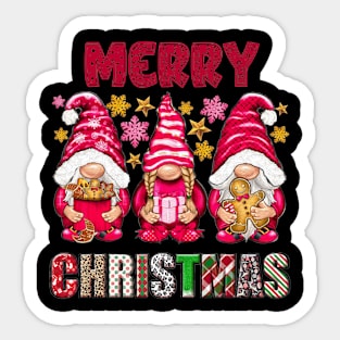 Merry Christmas Gnome Family Funny Xmas Tree Women Men Kids Sticker